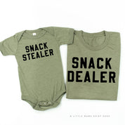 Snack Dealer + Snack Stealer - Set of 2 Shirts Little Mama Shirt Shop