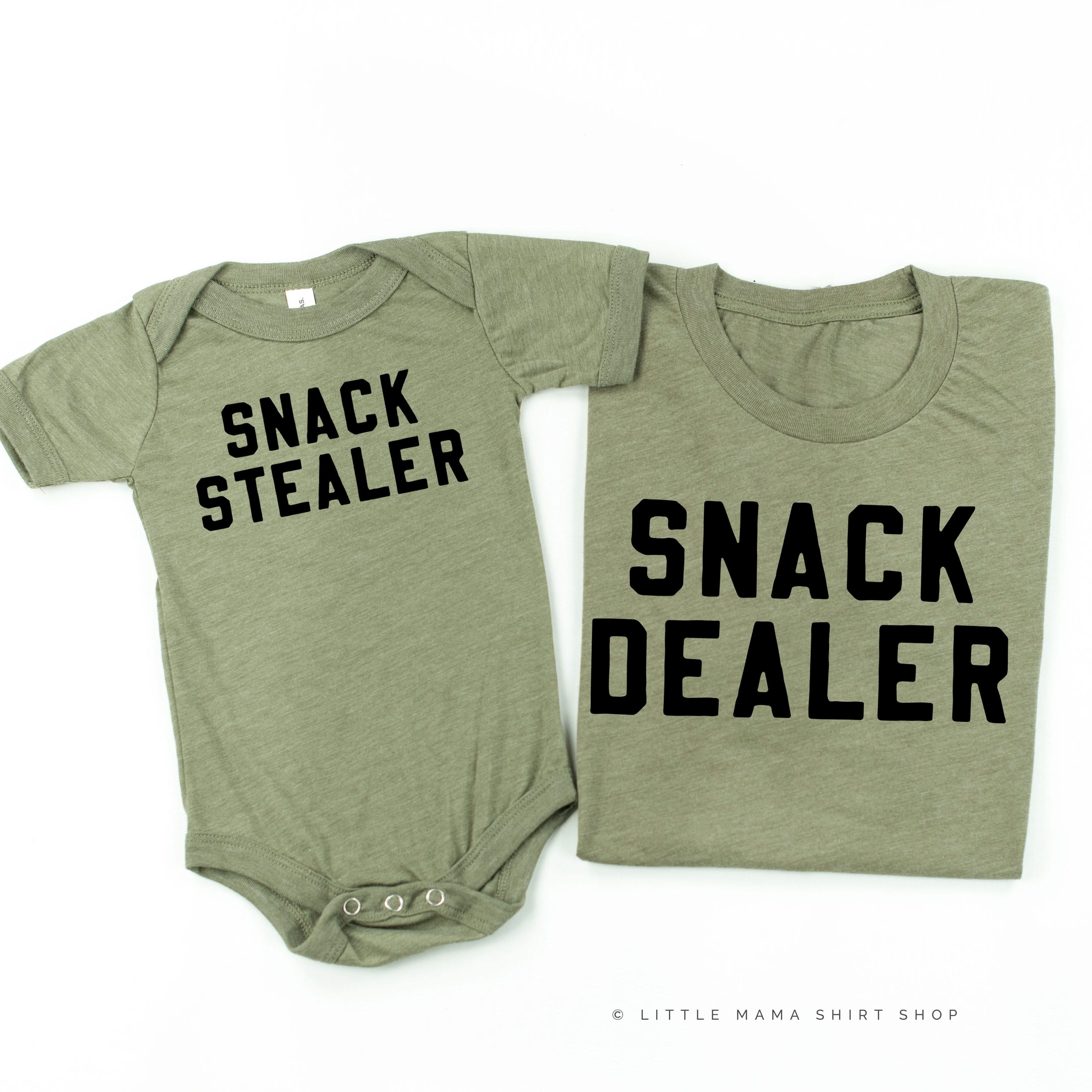 Snack Dealer + Snack Stealer - Set of 2 Shirts Little Mama Shirt Shop
