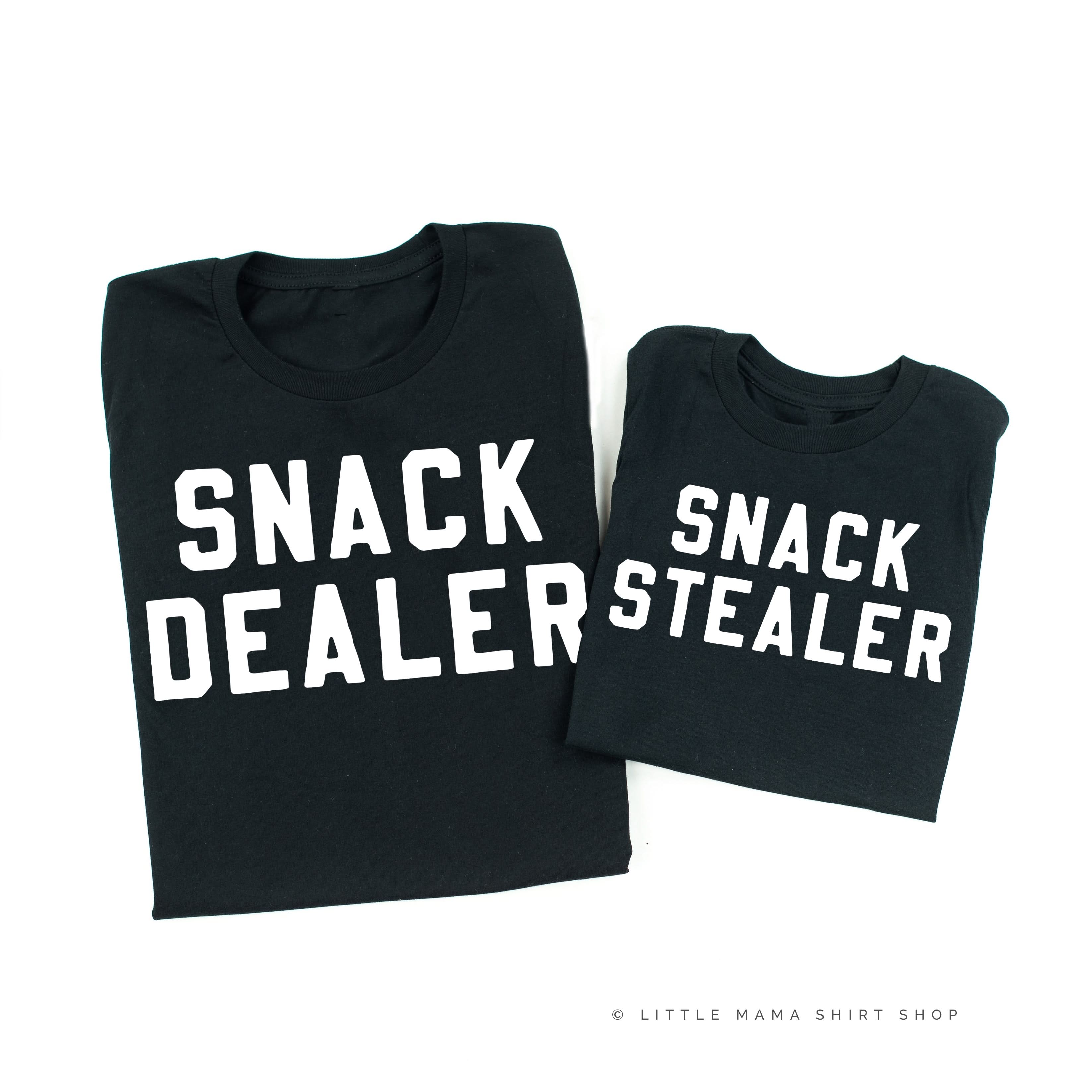 Snack Dealer + Snack Stealer - Set of 2 Shirts Little Mama Shirt Shop