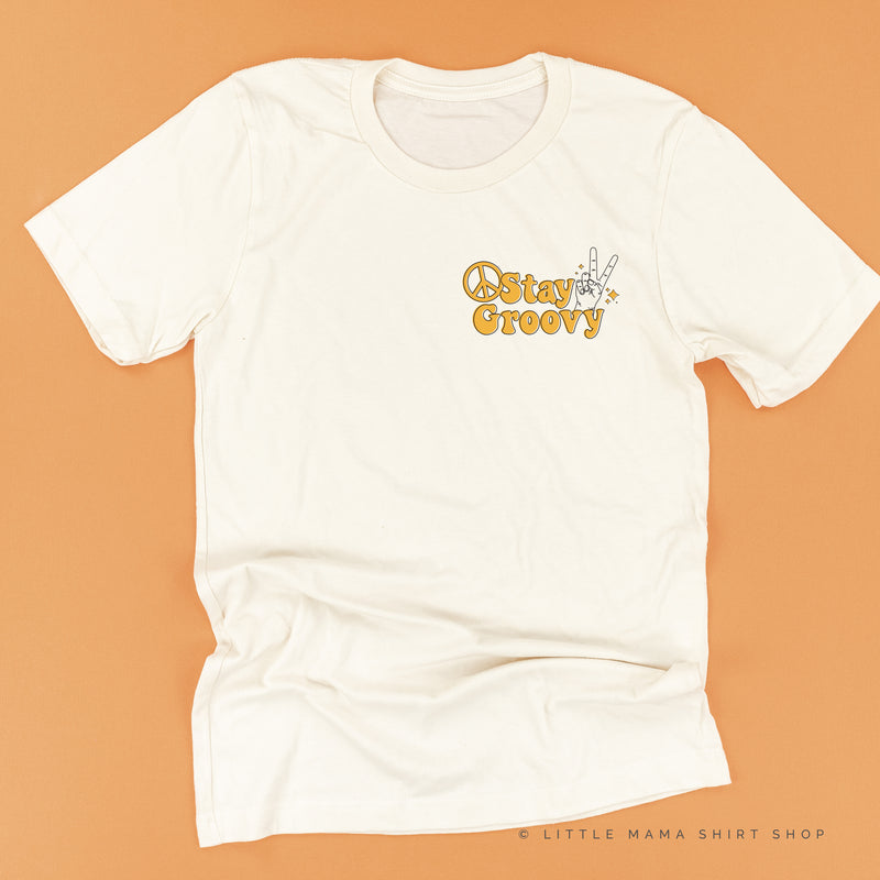 STAY GROOVY - Pocket Size Design - Unisex Tee