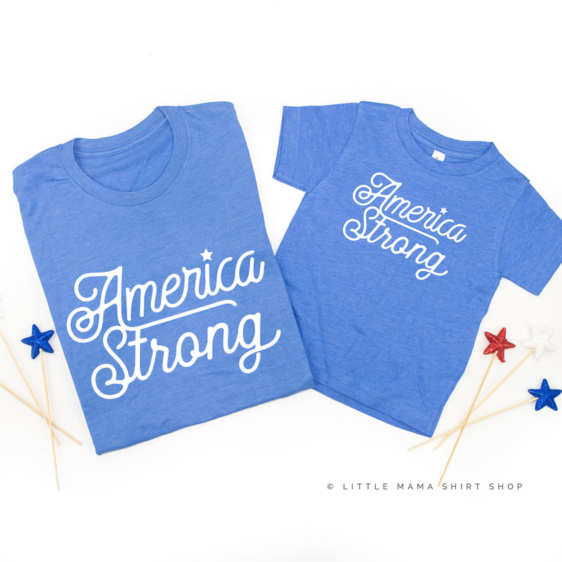 AMERICA STRONG - SCRIPT - Set of 2 Shirts