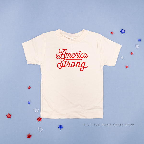 AMERICA STRONG - SCRIPT - Short Sleeve Child Shirt