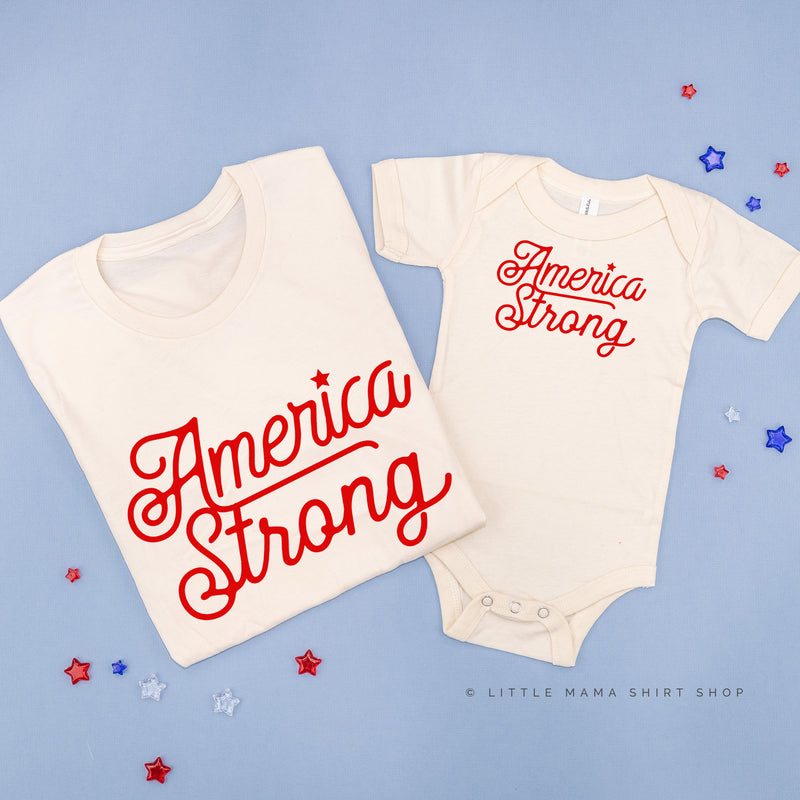 AMERICA STRONG - SCRIPT - Set of 2 Shirts
