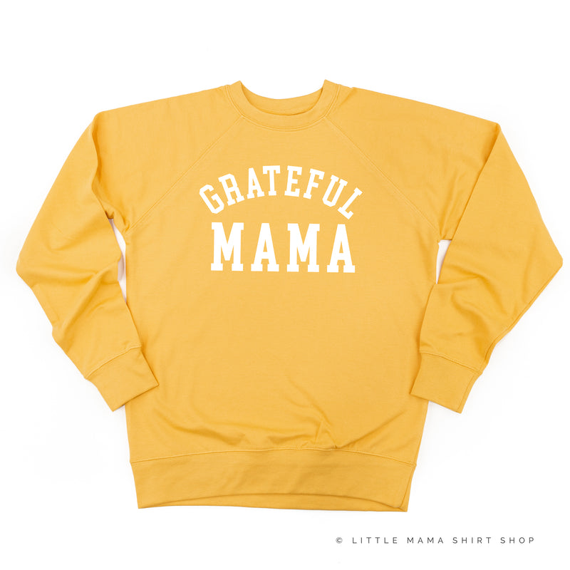 Grateful Mama - (Varsity) - Lightweight Pullover Sweater
