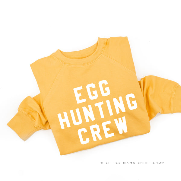BLOCK FONT - Egg Hunting Crew - Lightweight Pullover Sweater