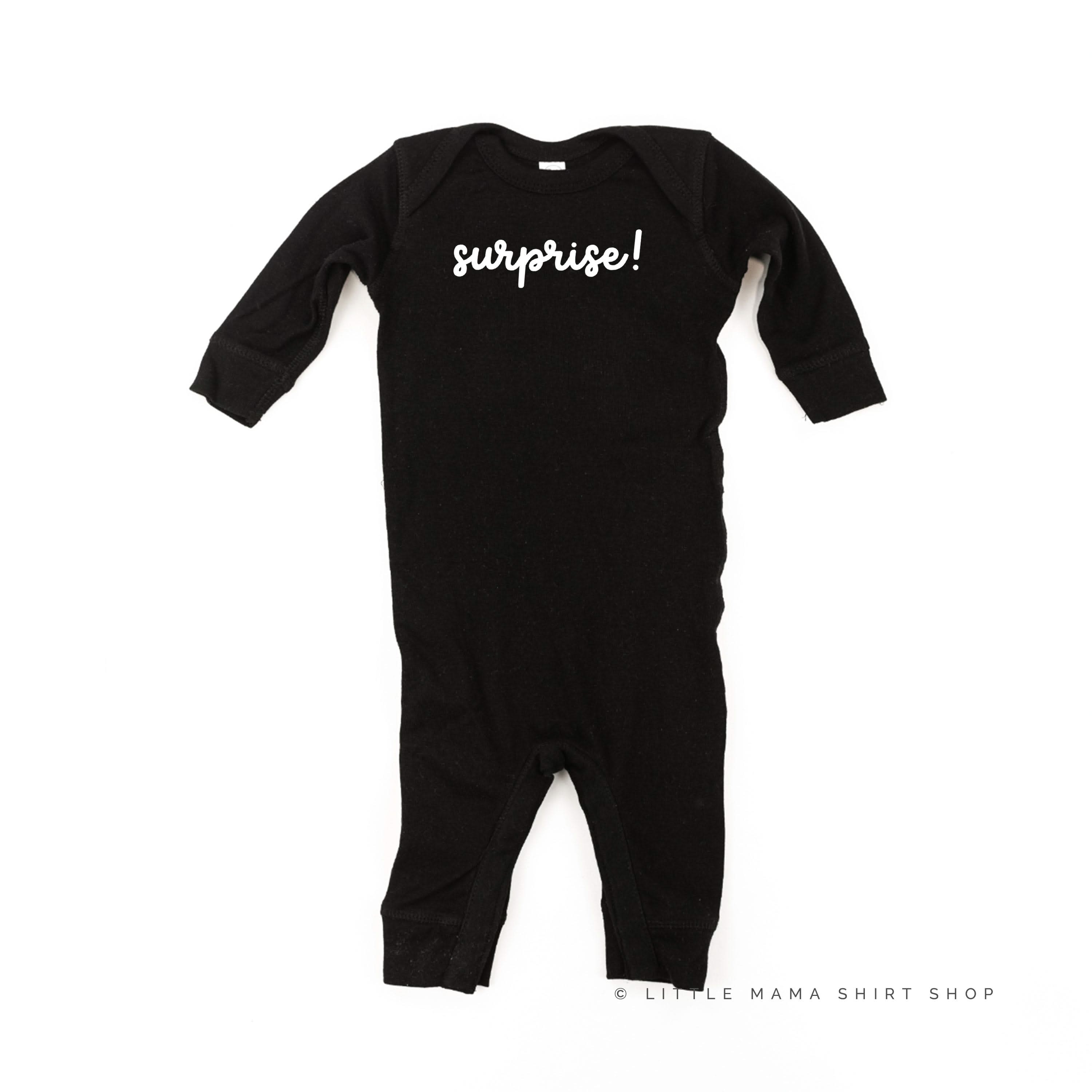 SURPRISE! - One Piece Baby Sleeper Little Mama Shirt Shop