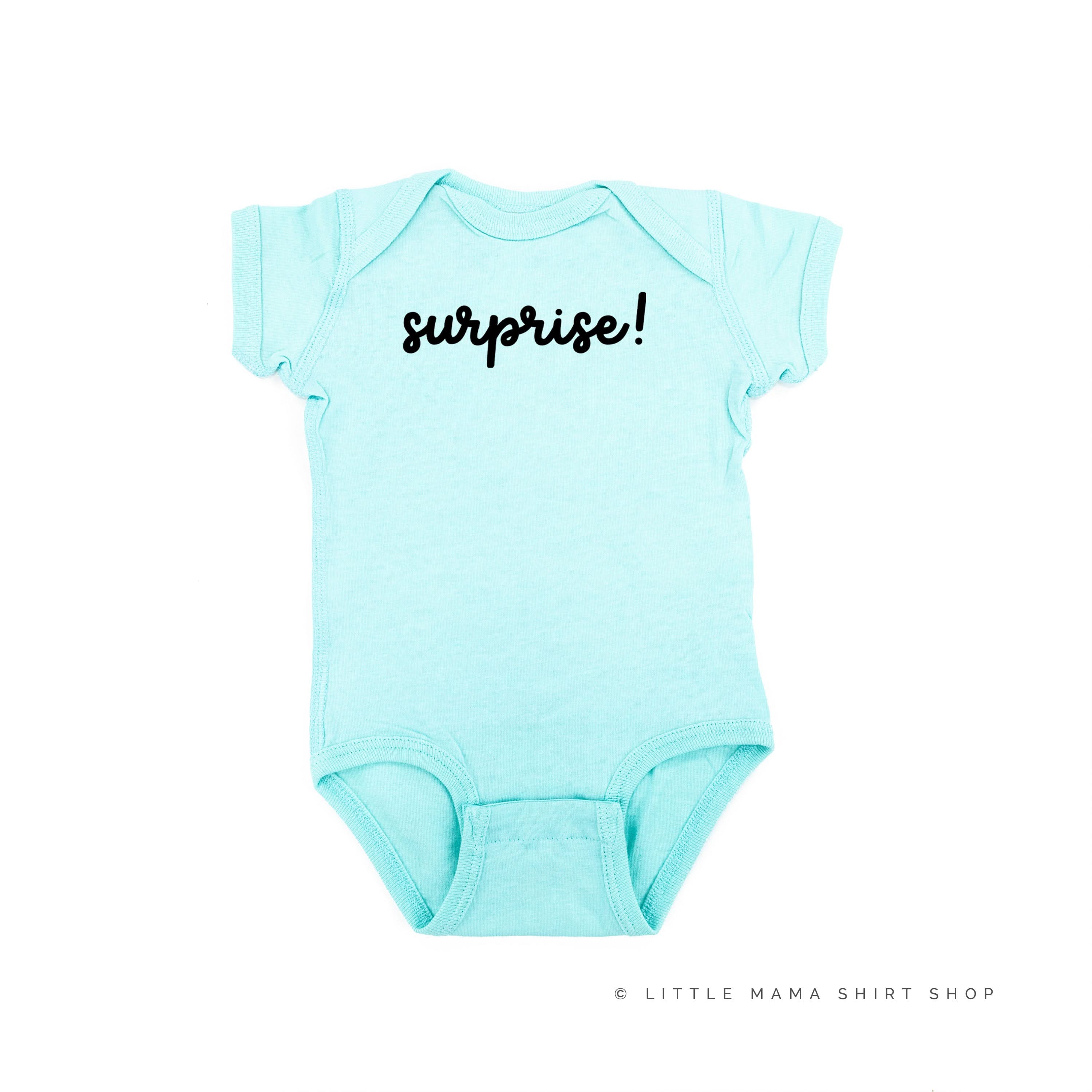 SURPRISE! - Short Sleeve Child Shirt Little Mama Shirt Shop