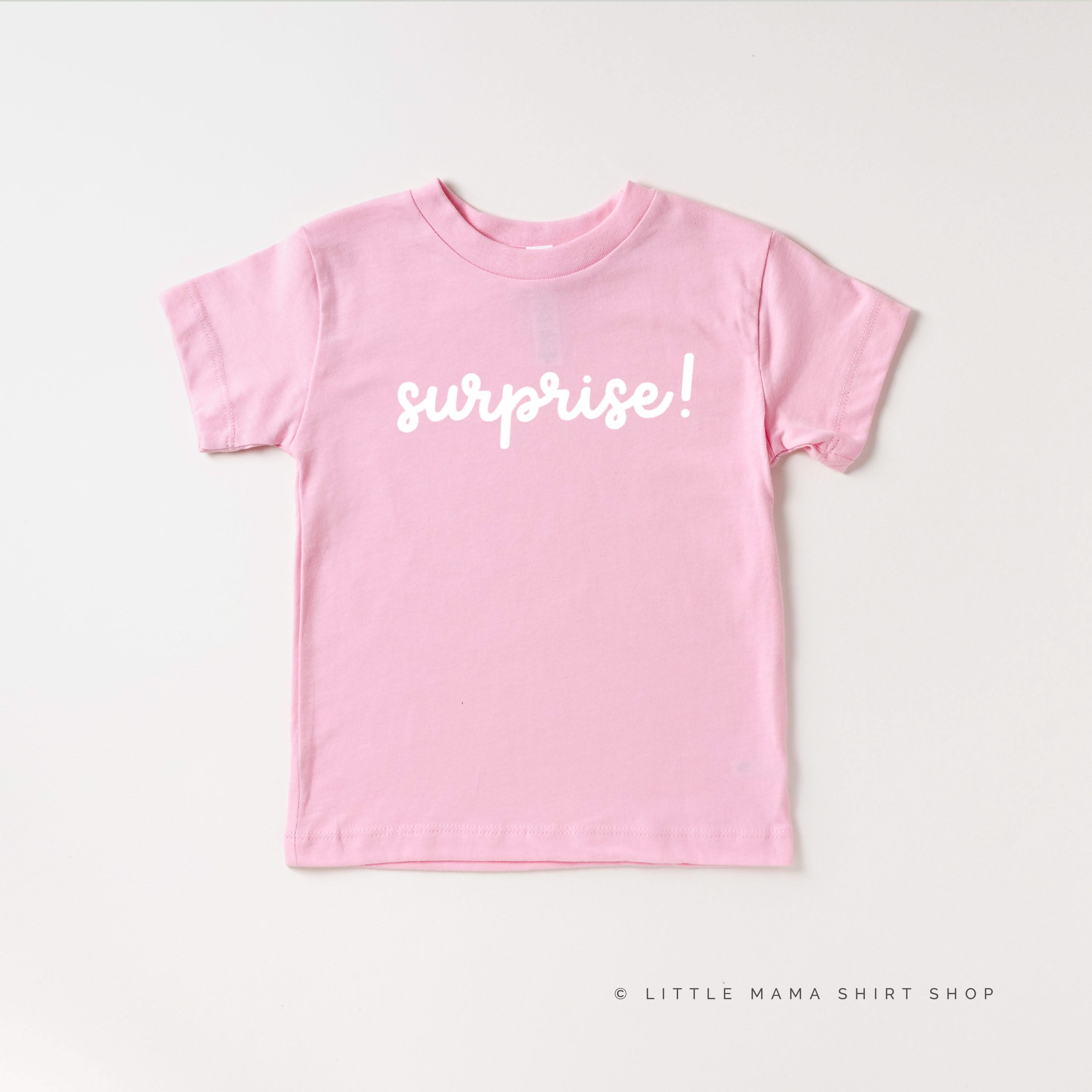 SURPRISE! - Short Sleeve Child Shirt Little Mama Shirt Shop