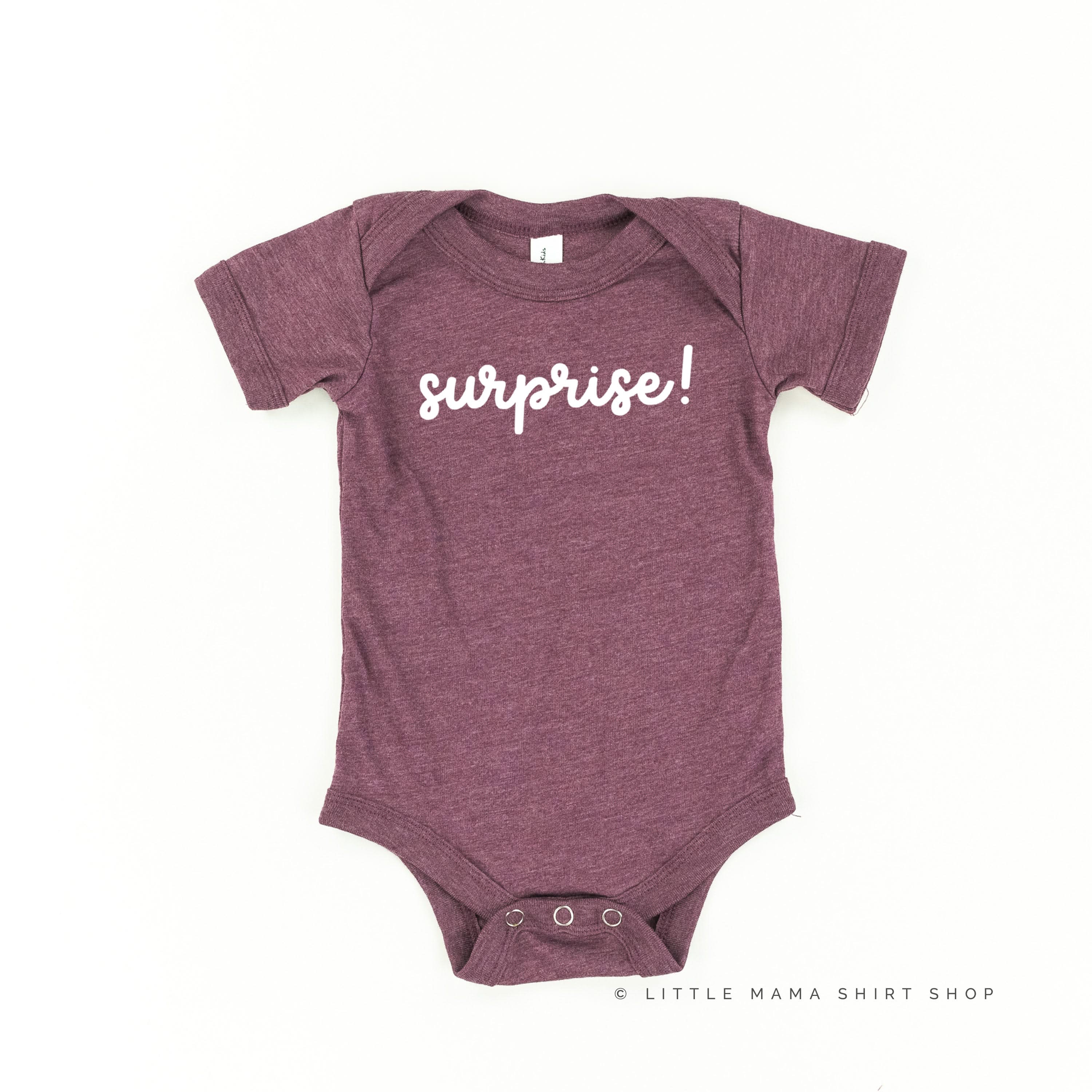 SURPRISE! - Short Sleeve Child Shirt Little Mama Shirt Shop