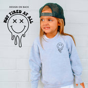 Not Tired At All (w/ Melty X Eye Smiley) - Child Sweater Little Mama Shirt Shop