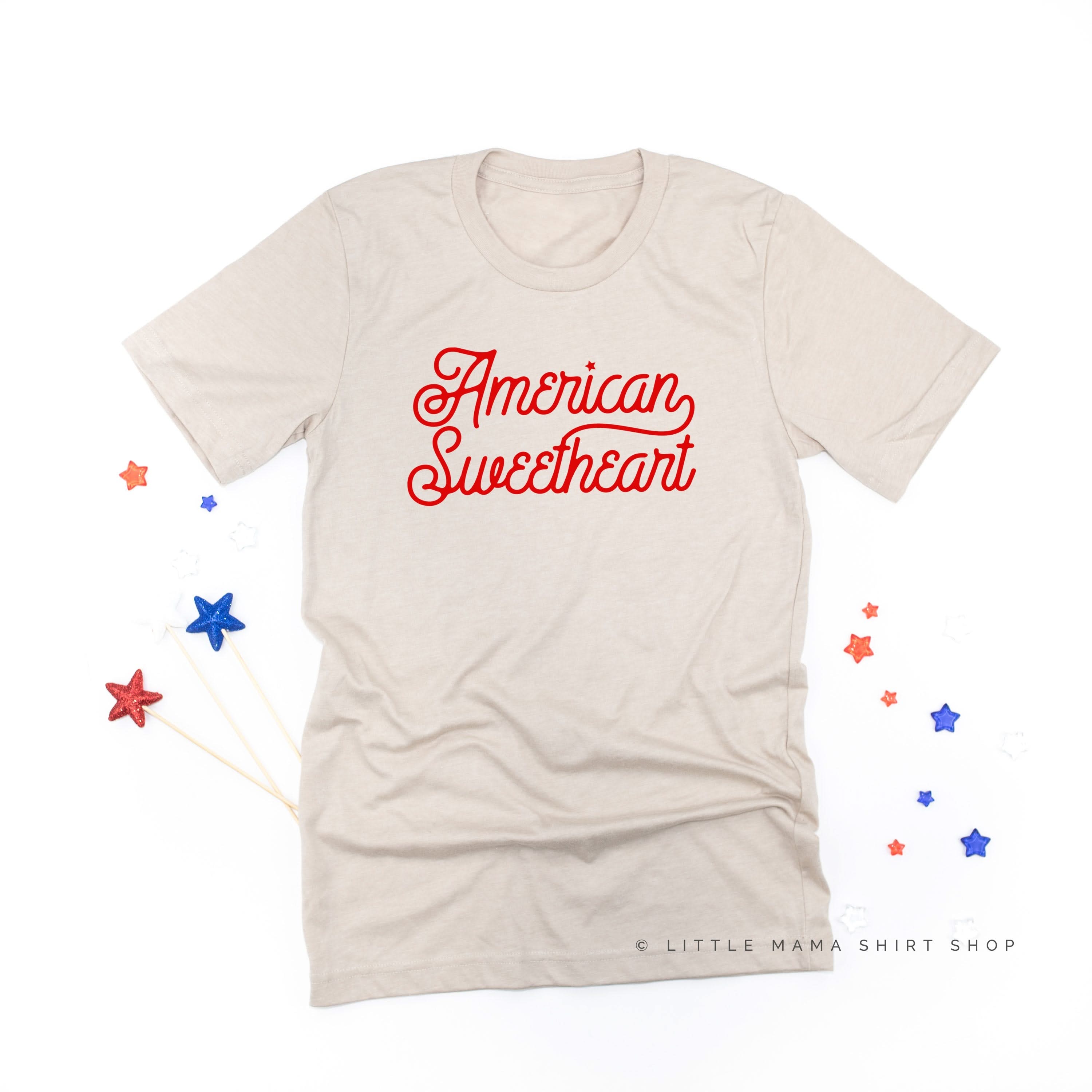 AMERICAN SWEETHEART - SCRIPT - Unisex Tee Little Mama Shirt Shop