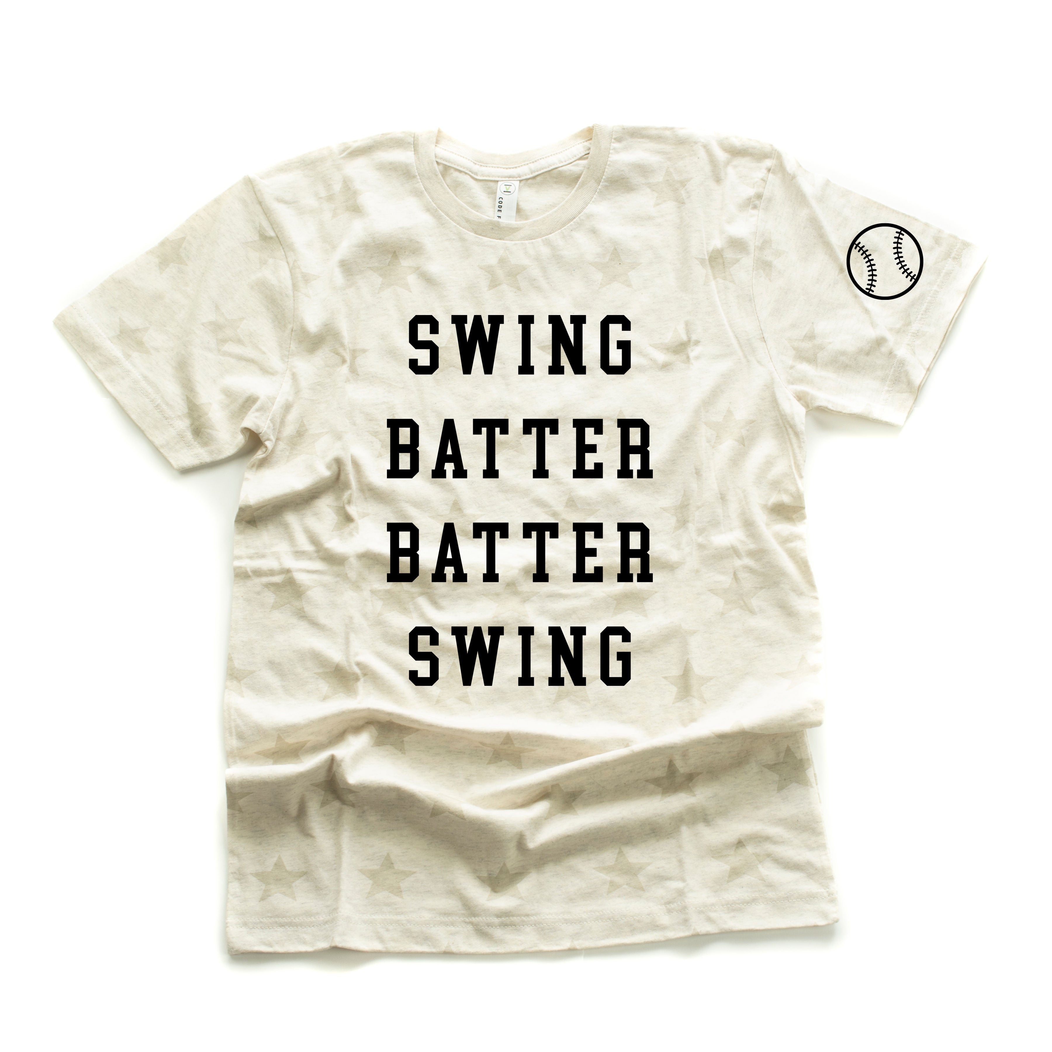 Swing Batter Batter Swing (sd) - Unisex STAR Tee Little Mama Shirt Shop
