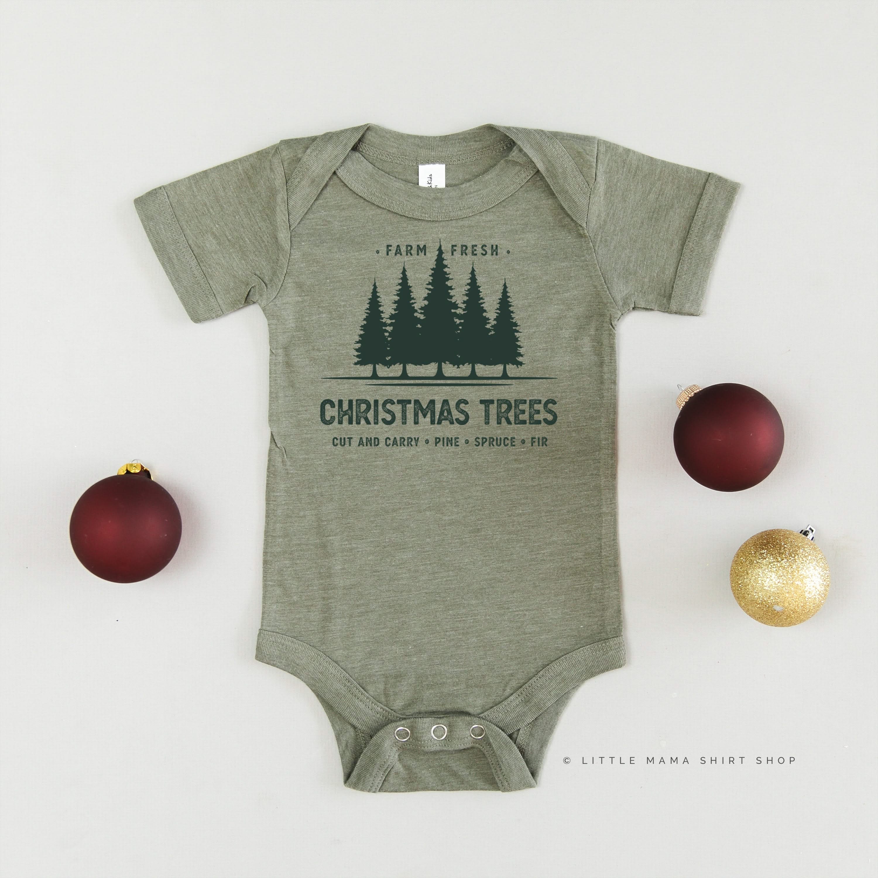 Farm Fresh Christmas Trees - Child Tee Little Mama Shirt Shop