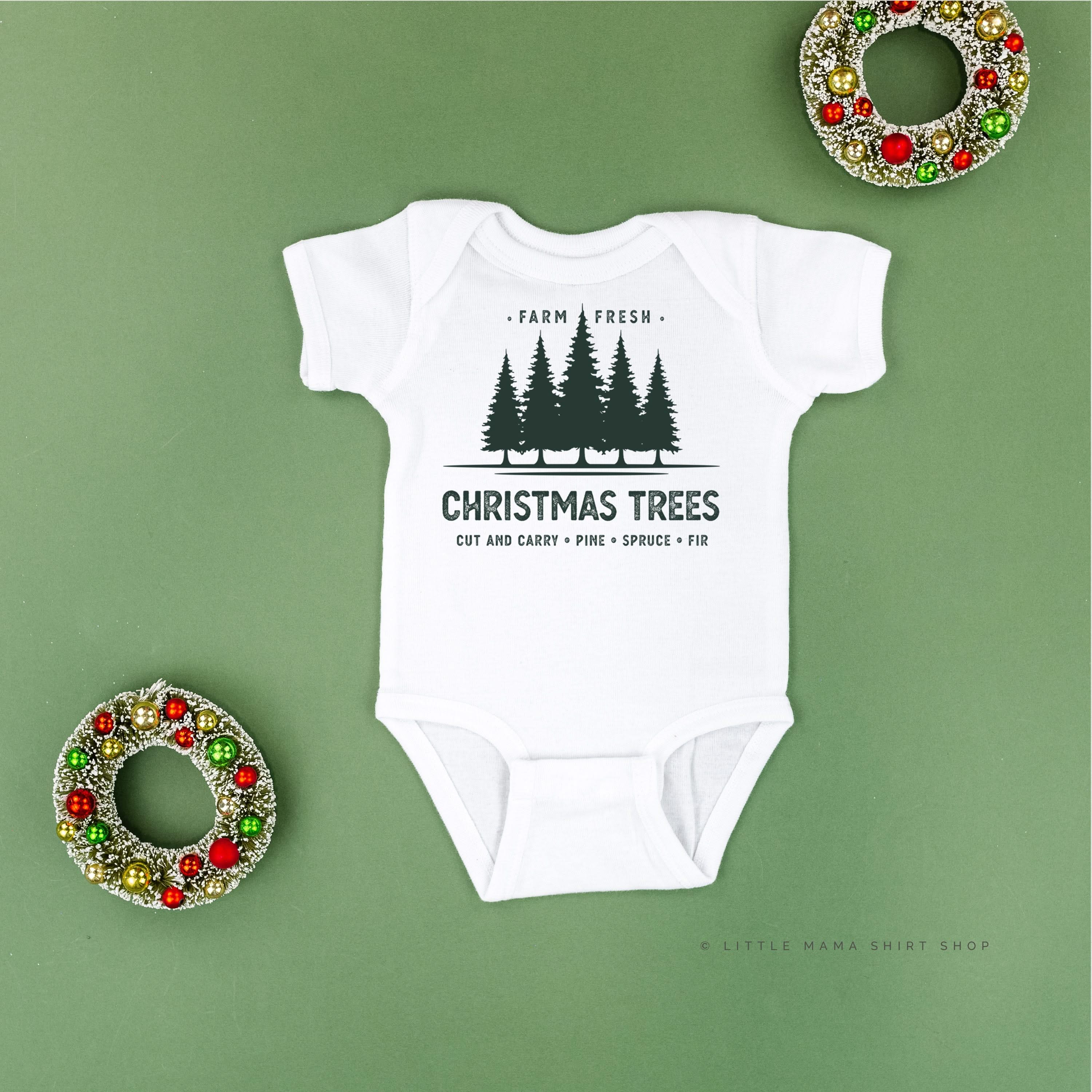Farm Fresh Christmas Trees - Child Tee Little Mama Shirt Shop
