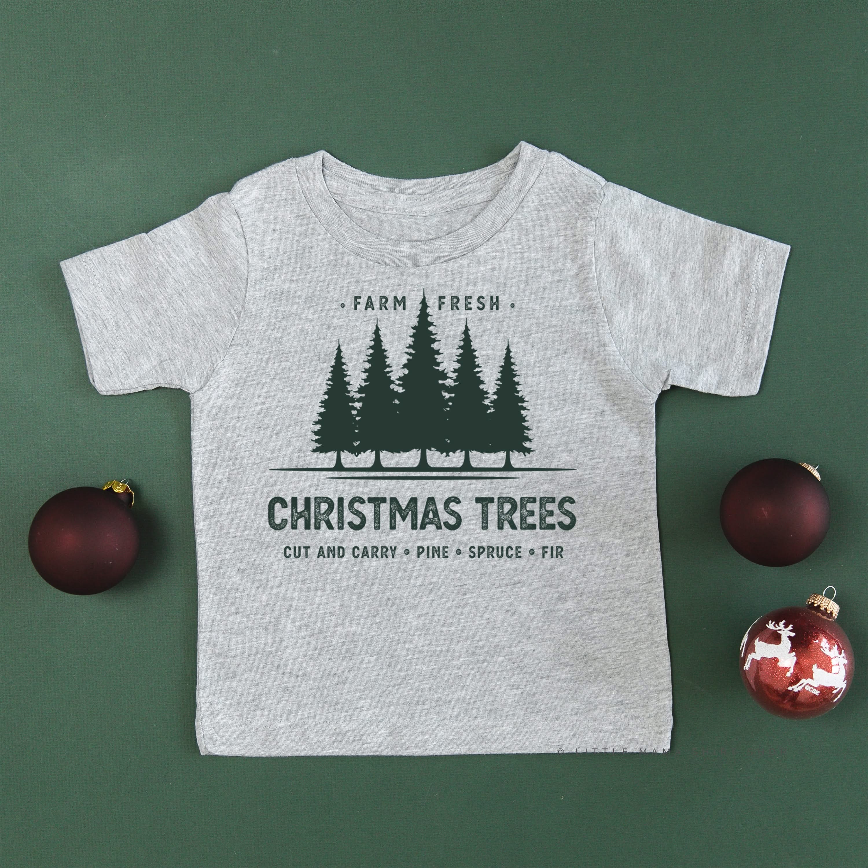 Farm Fresh Christmas Trees - Child Tee Little Mama Shirt Shop