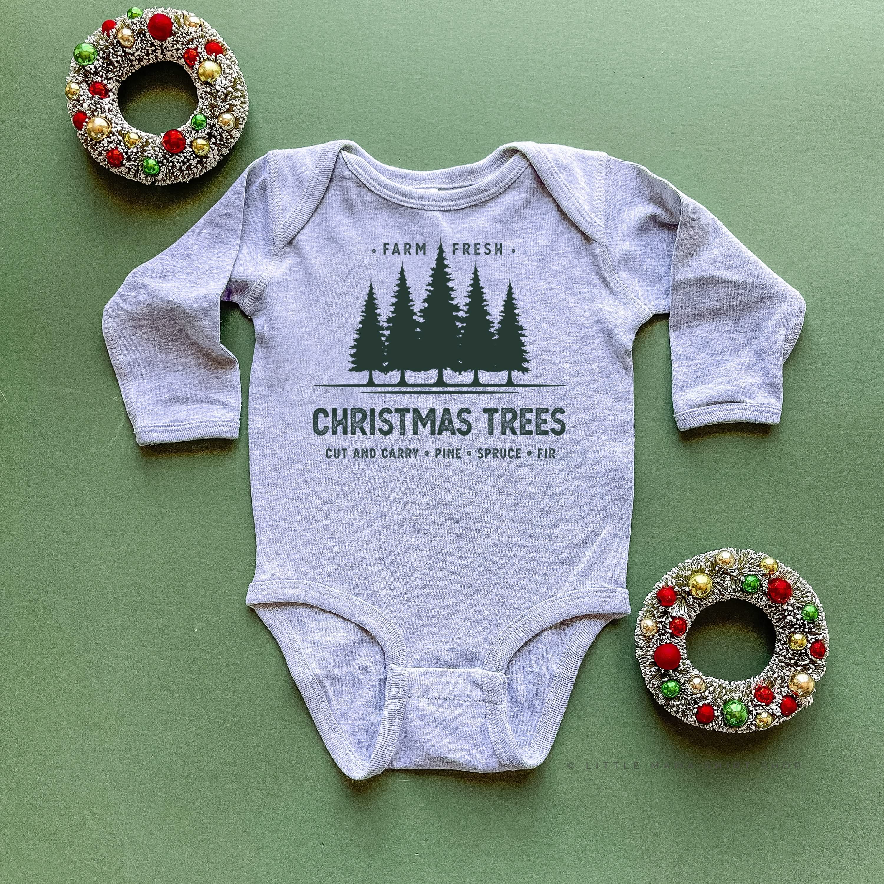 Farm Fresh Christmas Trees - Child LONG SLEEVE Tee Little Mama Shirt Shop