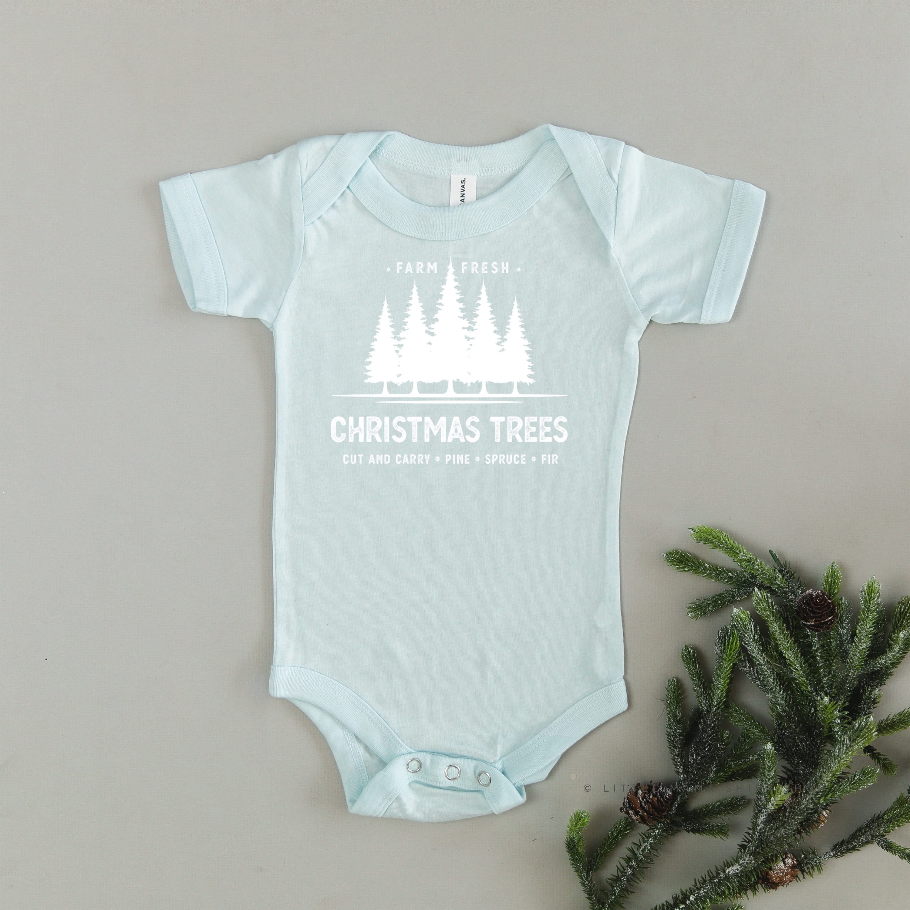 Farm Fresh Christmas Trees - Child Tee Little Mama Shirt Shop