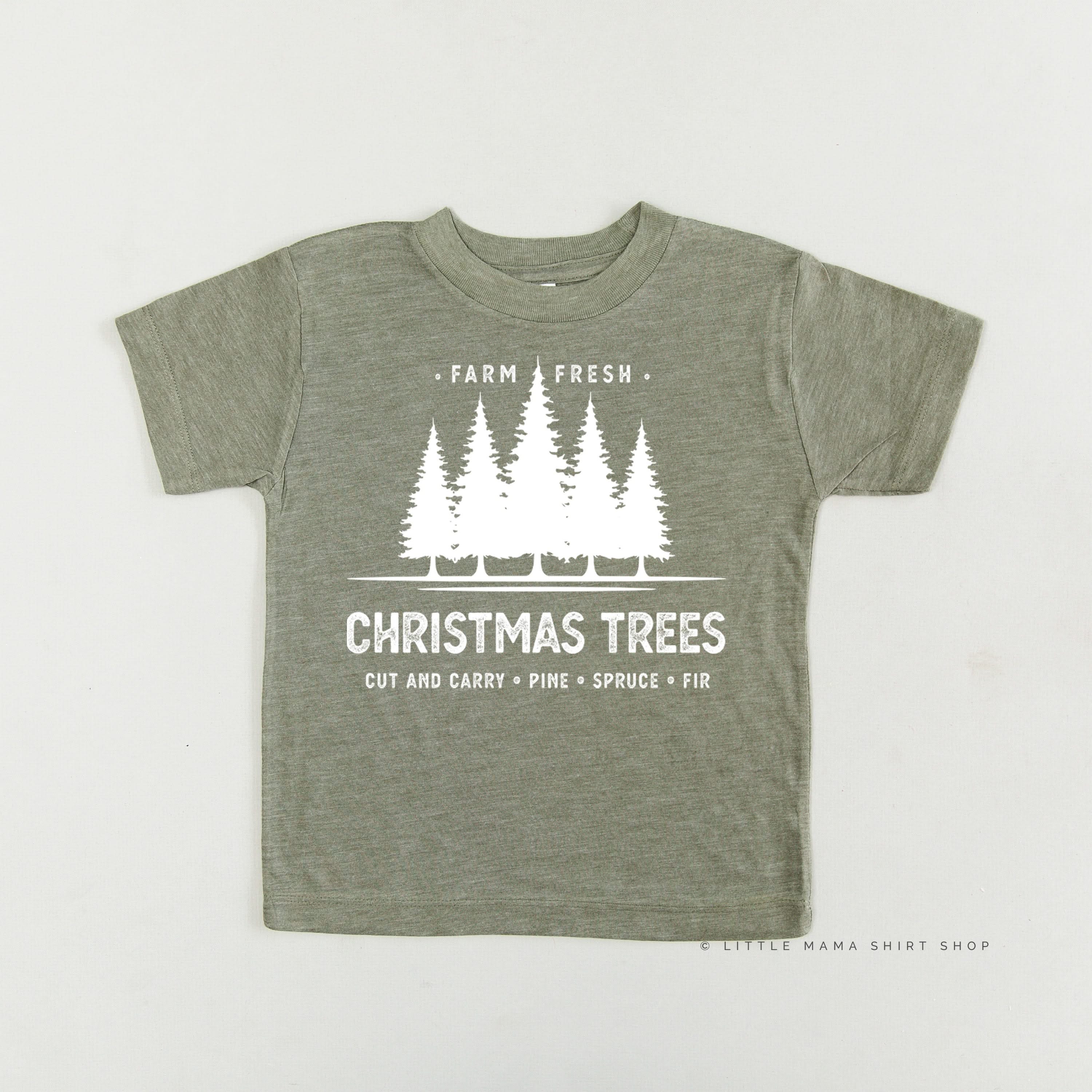 Farm Fresh Christmas Trees - Child Tee Little Mama Shirt Shop