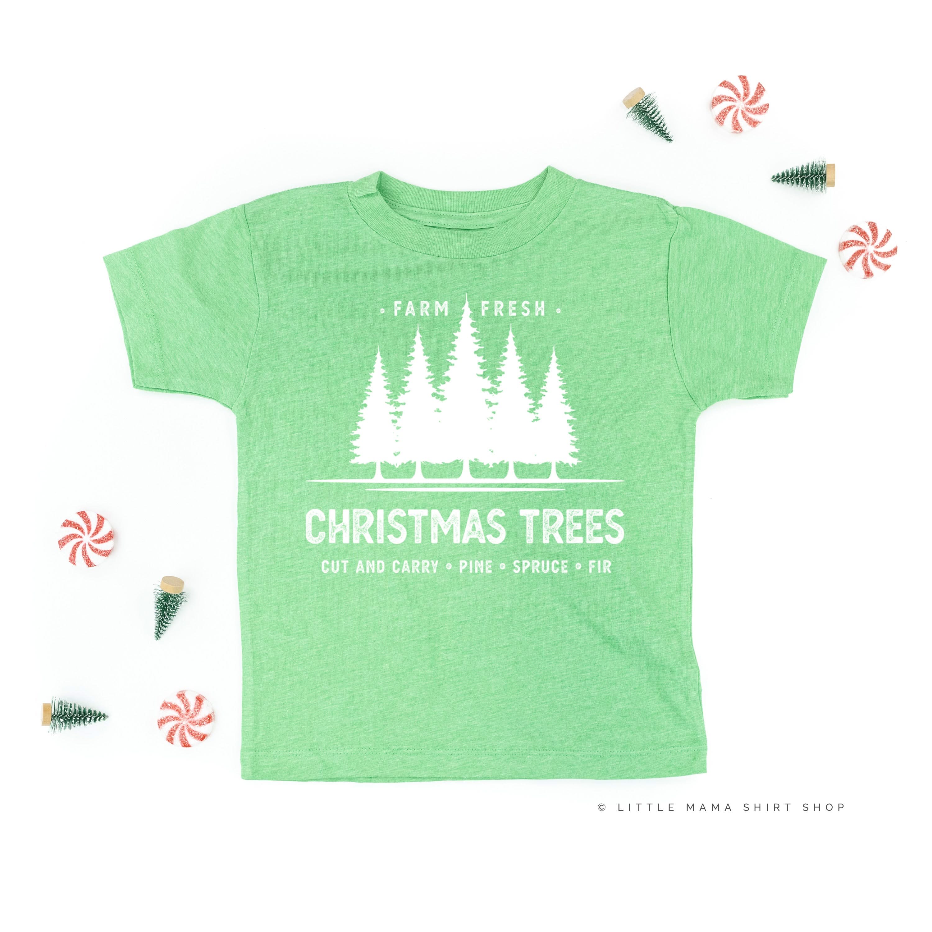 Farm Fresh Christmas Trees - Child Tee Little Mama Shirt Shop