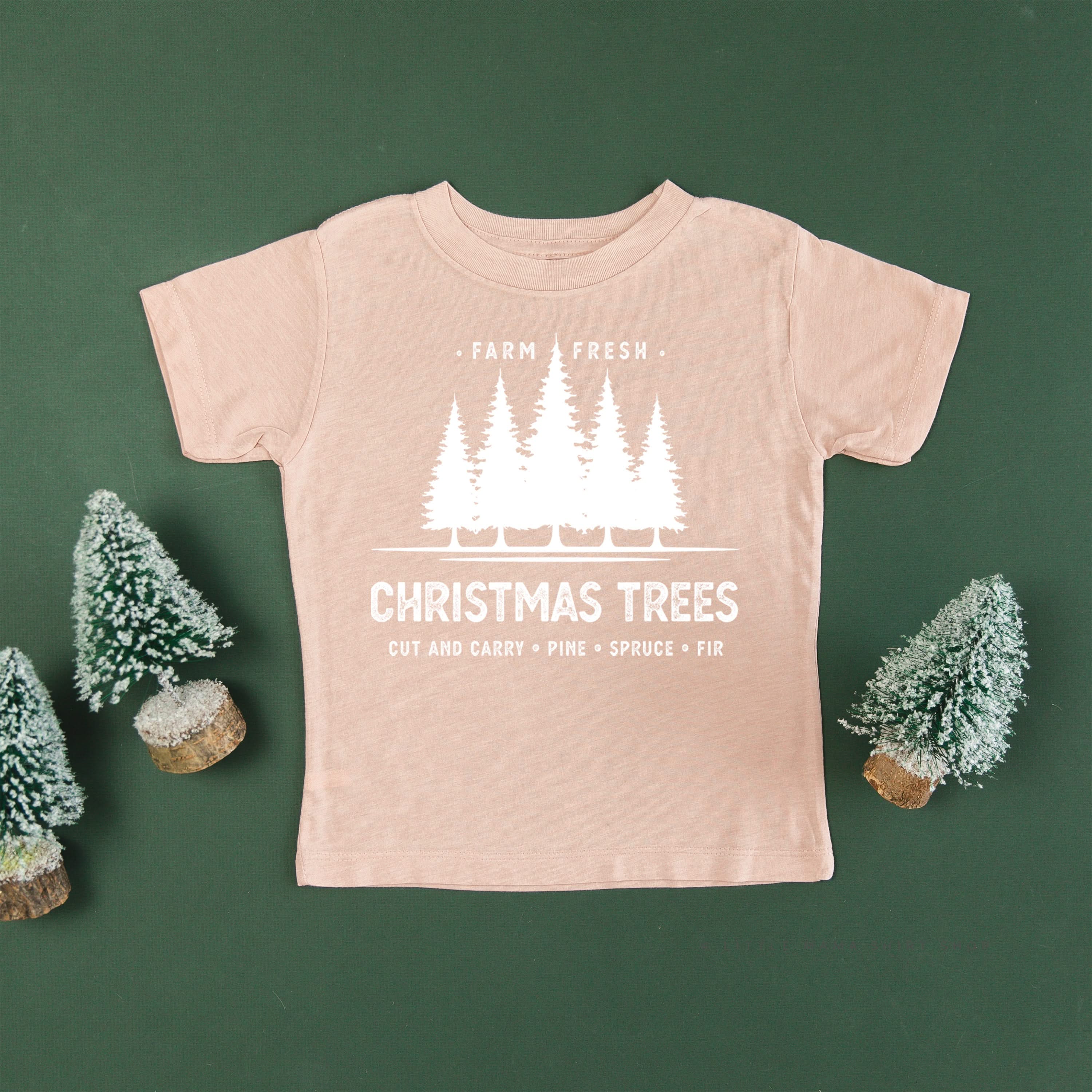 Farm Fresh Christmas Trees - Child Tee Little Mama Shirt Shop