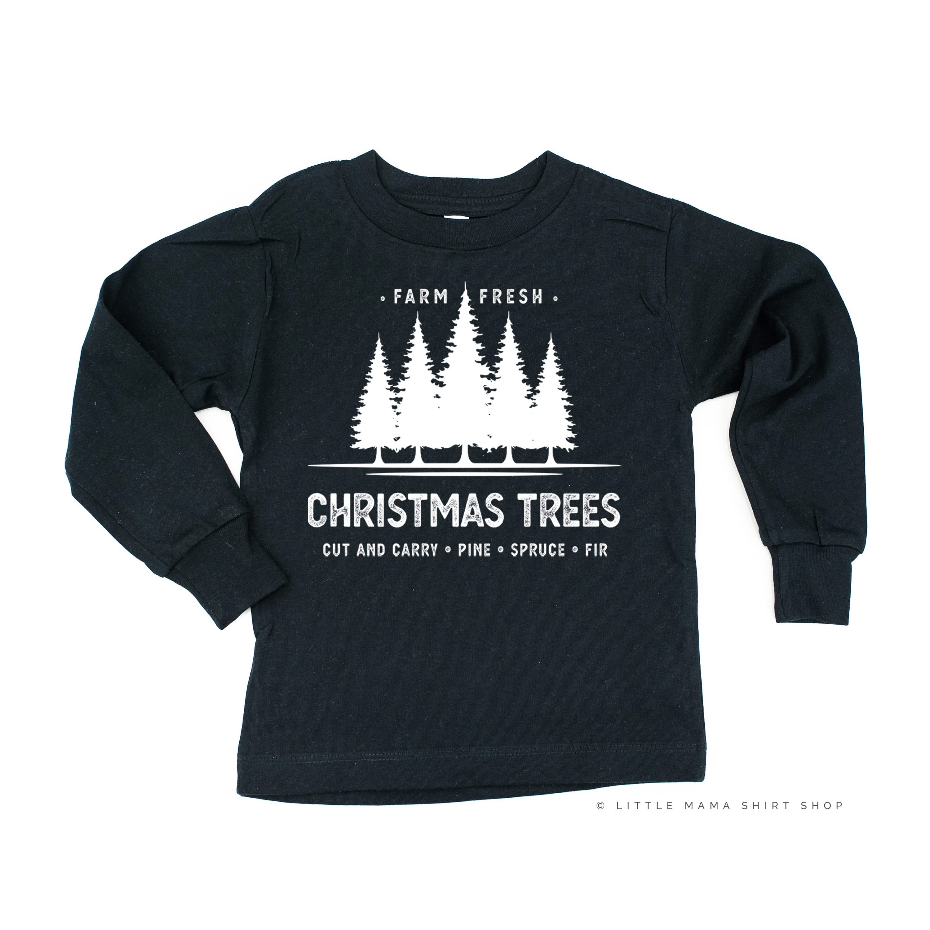 Farm Fresh Christmas Trees - Child LONG SLEEVE Tee Little Mama Shirt Shop