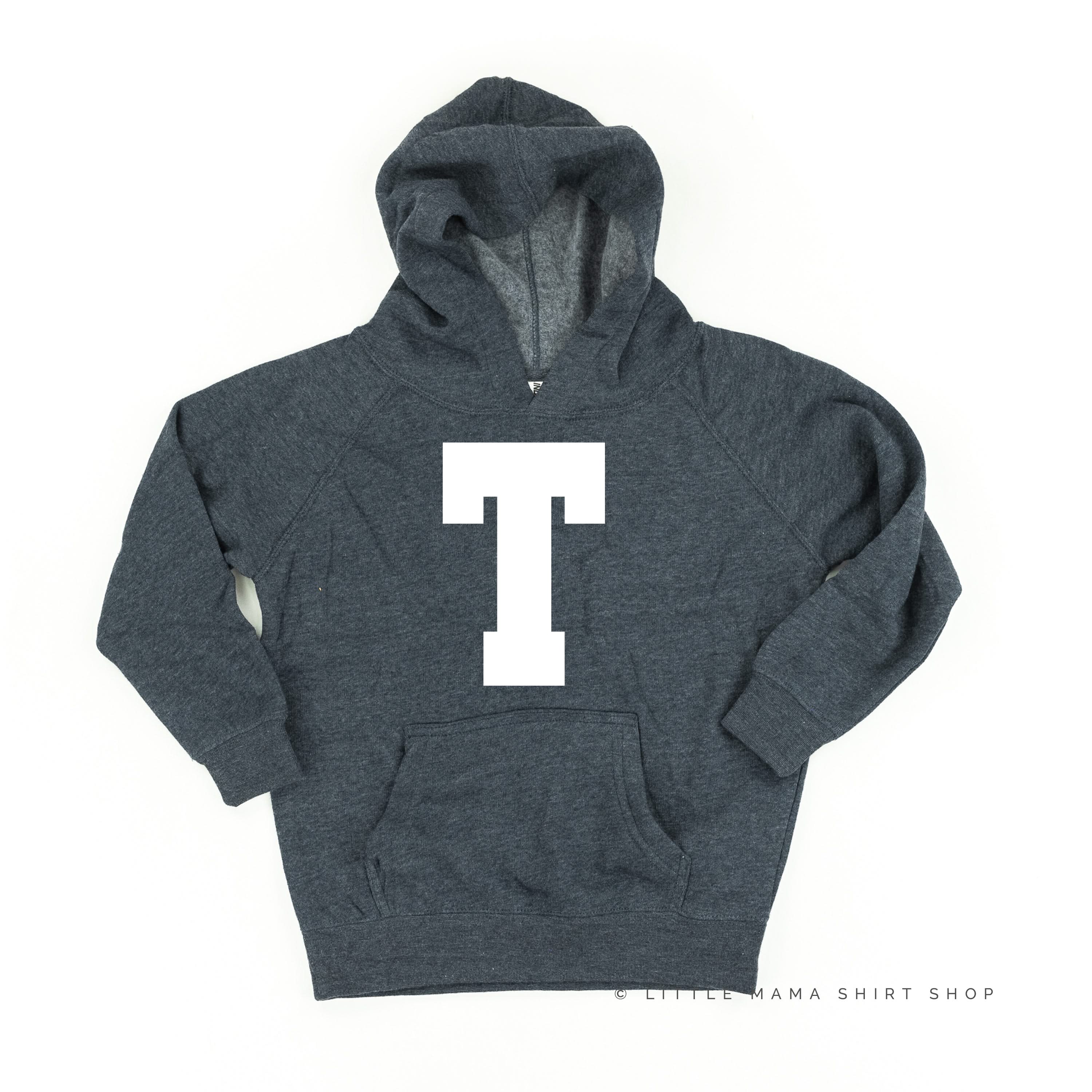 VARSITY INITIALS - Child Hoodie Little Mama Shirt Shop LLC