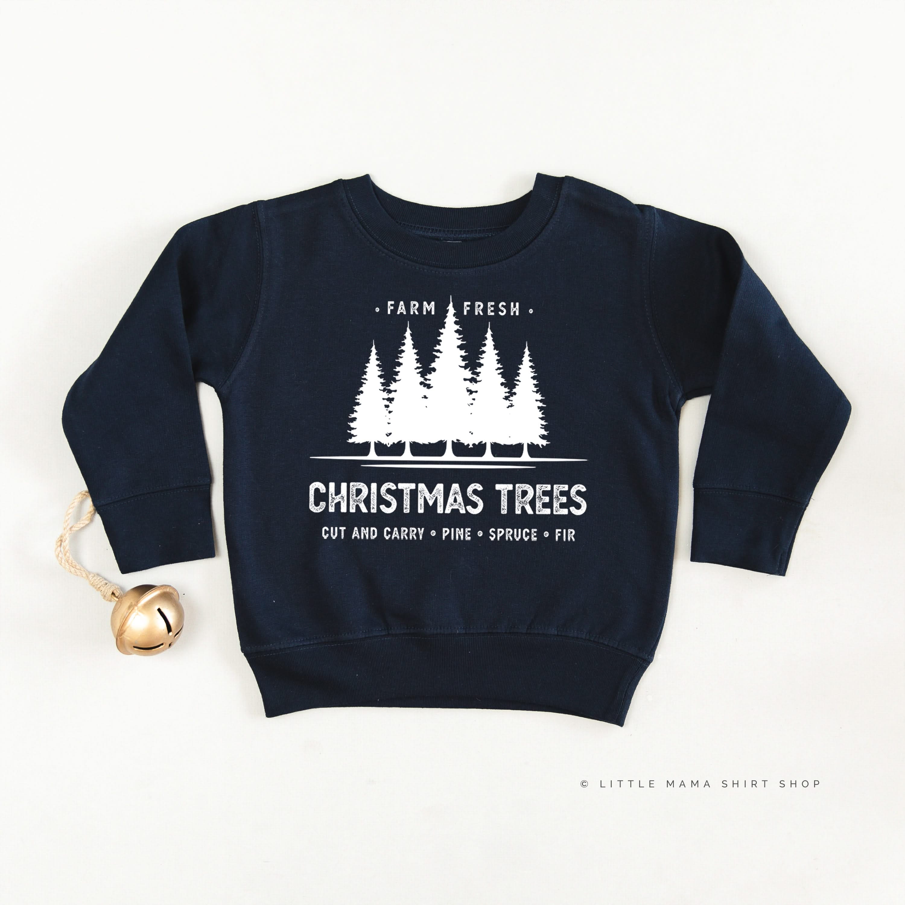 Farm Fresh Christmas Trees - Child Sweater Little Mama Shirt Shop