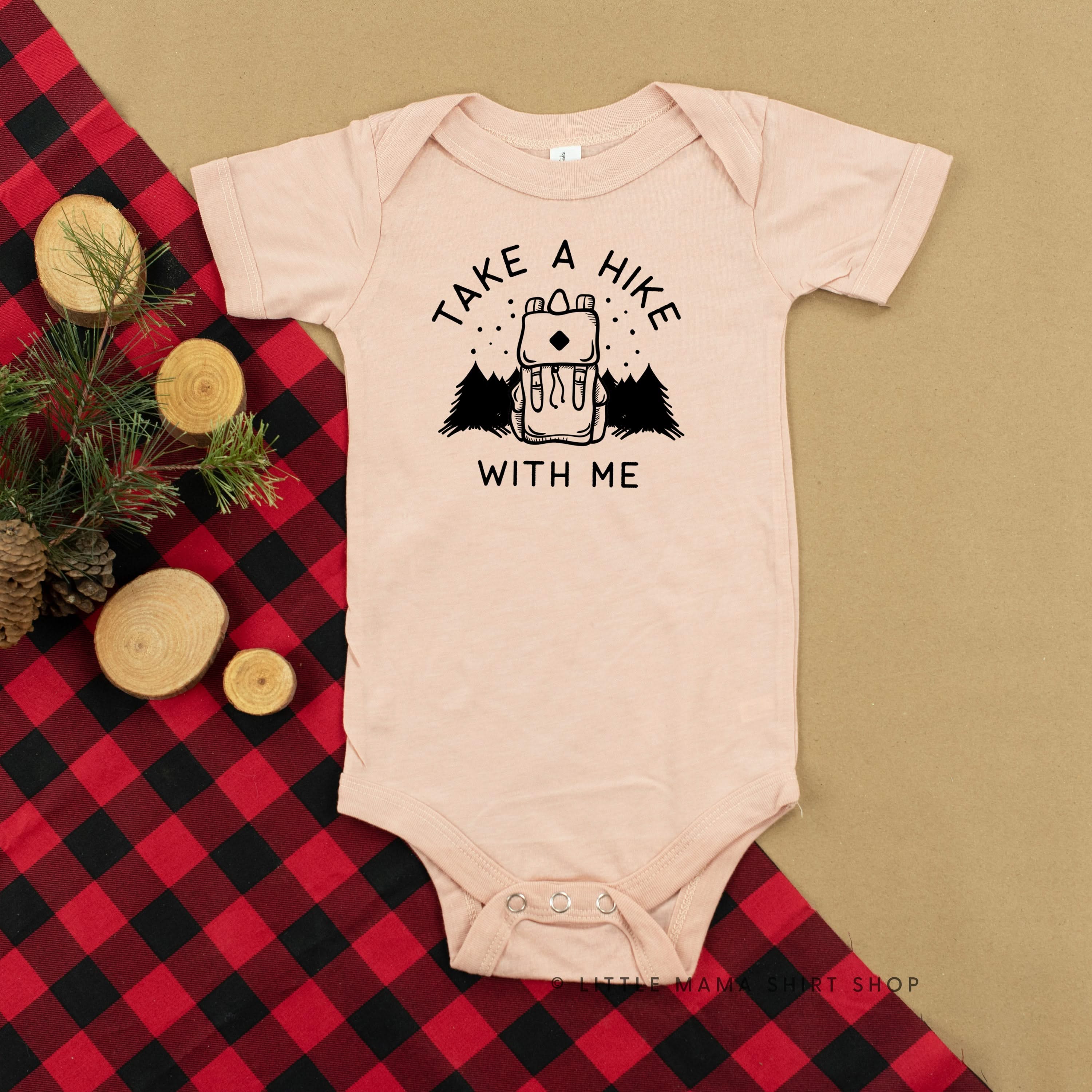 TAKE A HIKE WITH ME - Short Sleeve Child Shirt Little Mama Shirt Shop