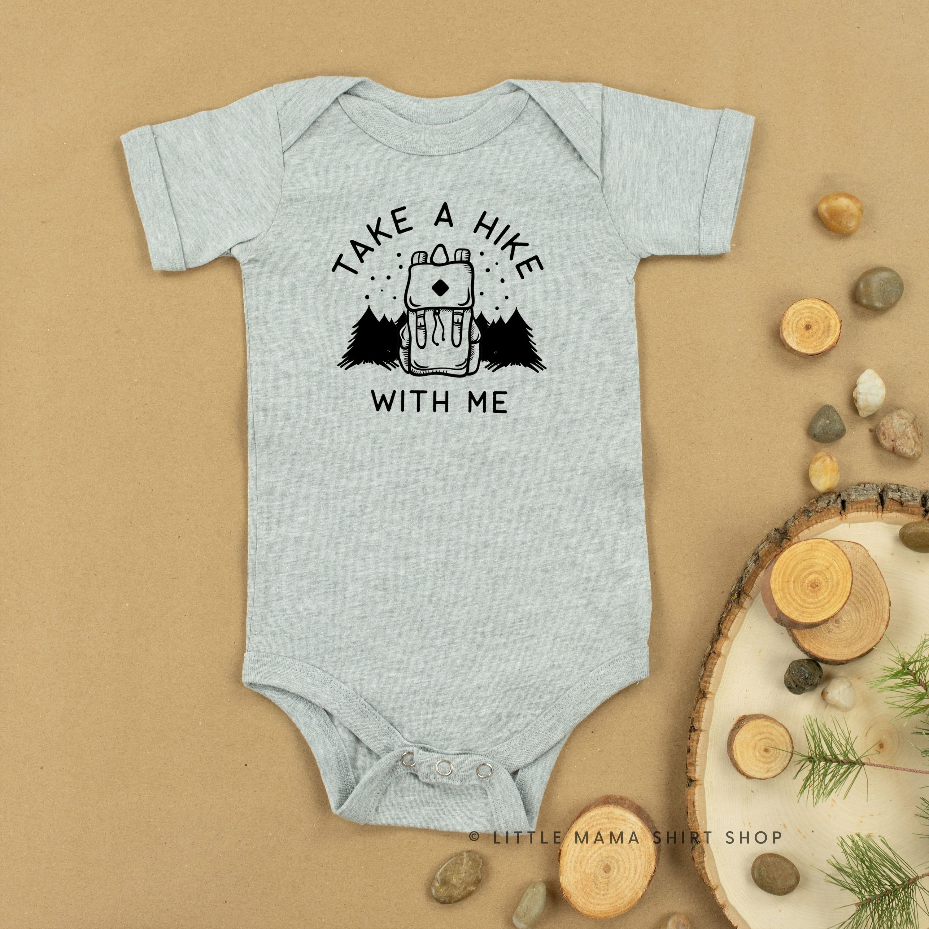 TAKE A HIKE WITH ME - Short Sleeve Child Shirt Little Mama Shirt Shop