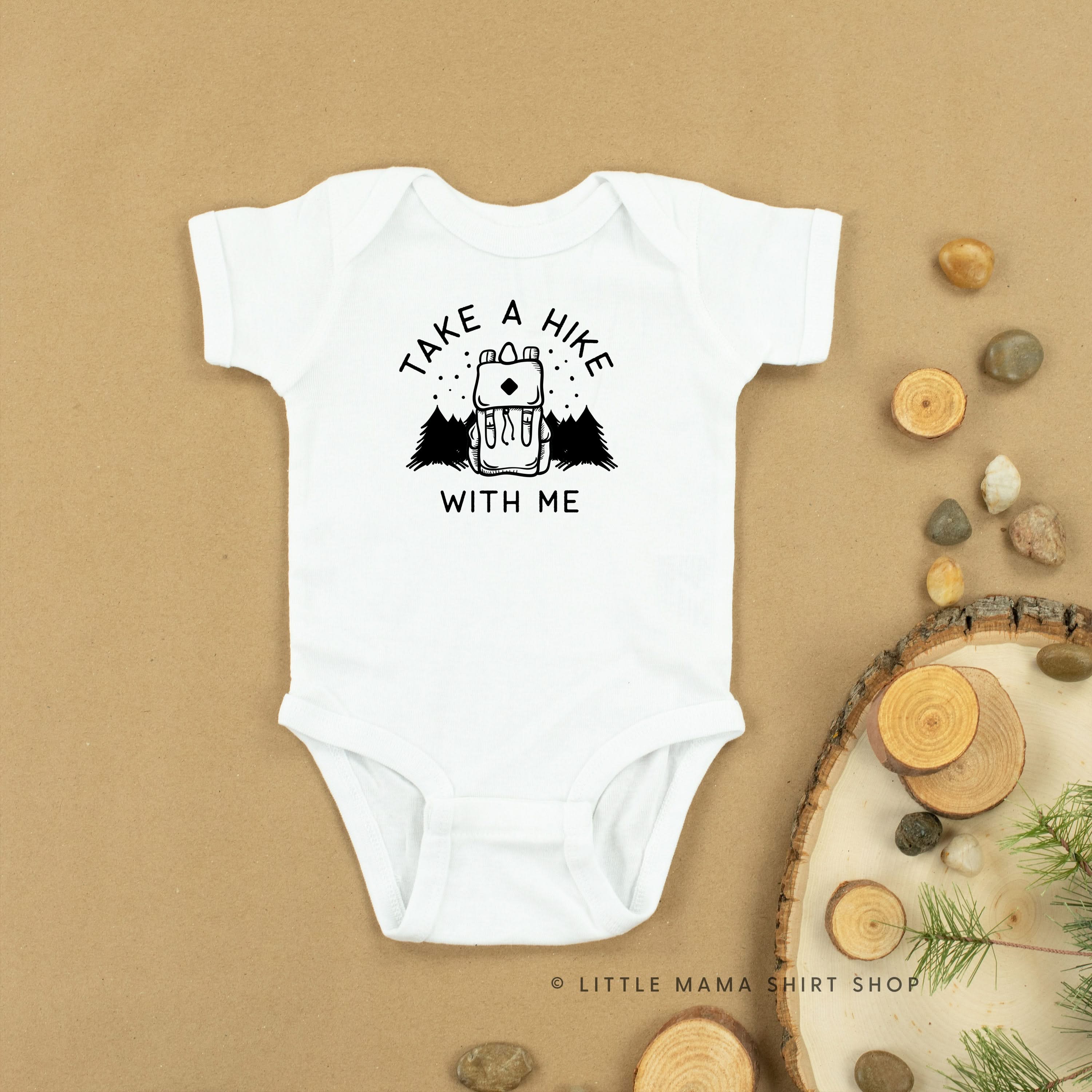 TAKE A HIKE WITH ME - Short Sleeve Child Shirt Little Mama Shirt Shop
