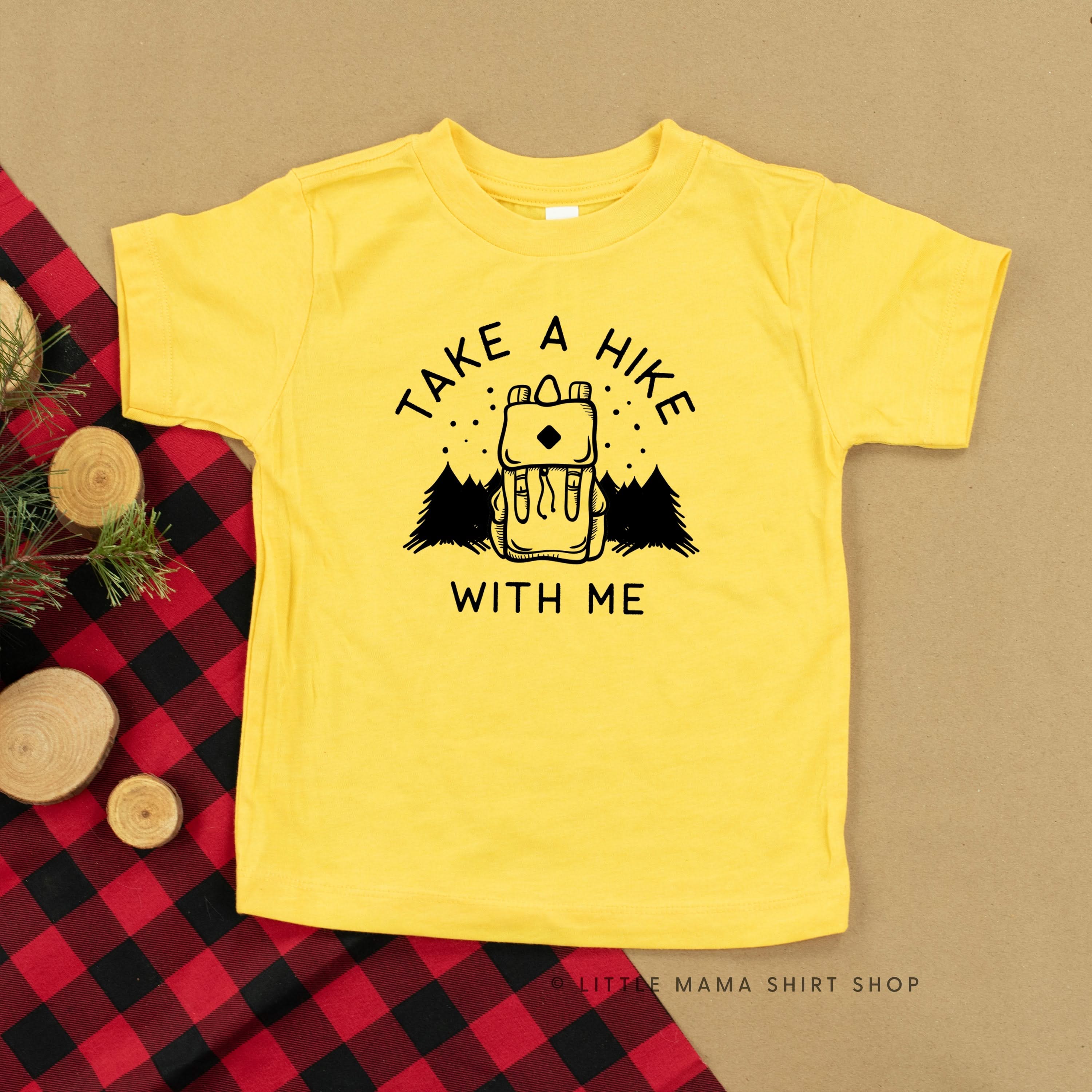TAKE A HIKE WITH ME - Short Sleeve Child Shirt Little Mama Shirt Shop