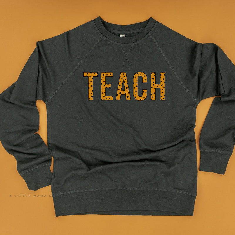 TEACH (Spotty Leopard Design) - Lightweight Pullover Sweater