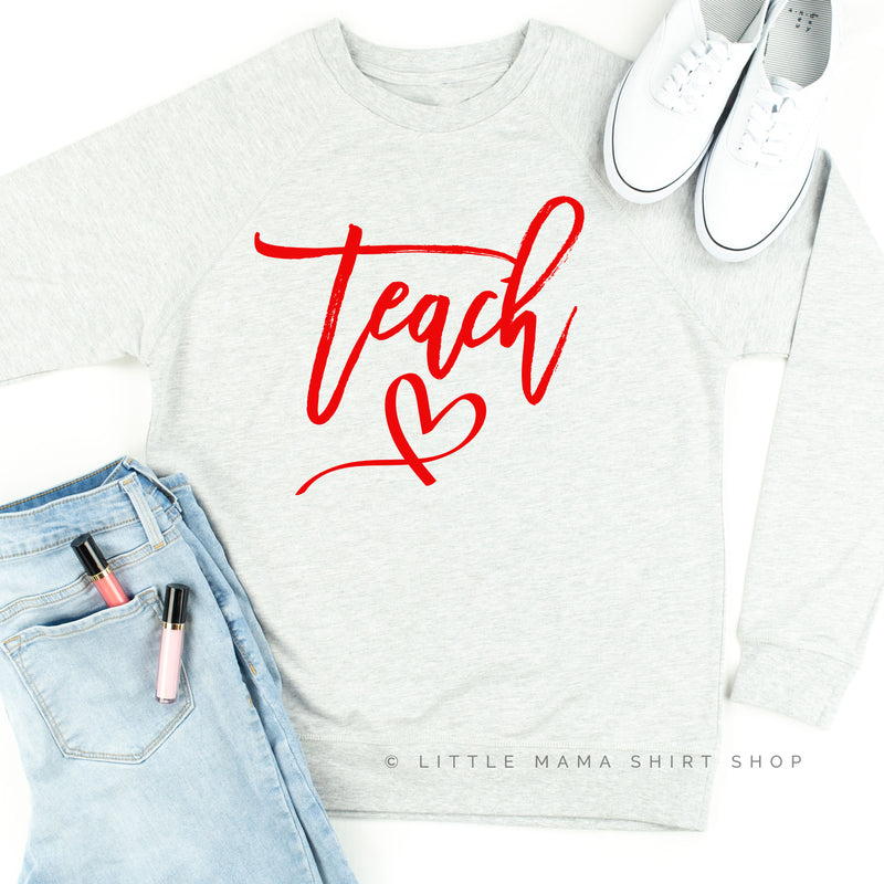 Teach - Heart Below - Lightweight Pullover Sweater