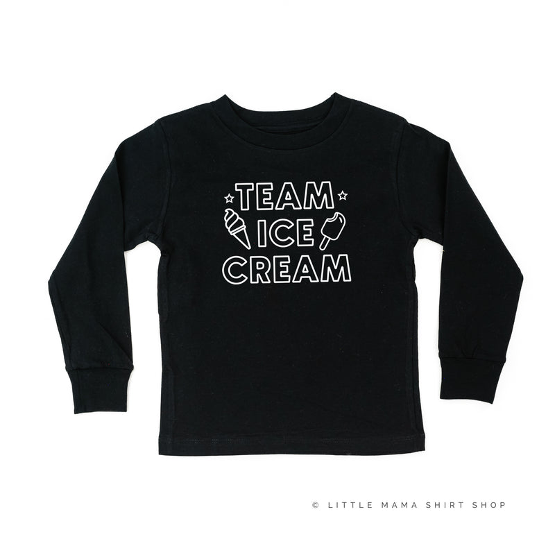 TEAM ICE CREAM - Single Cone on Back - Long Sleeve Child Shirt