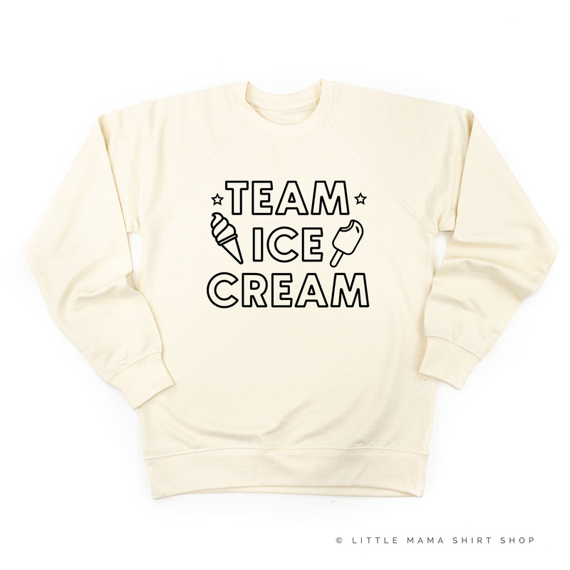 TEAM ICE CREAM - Single Cone on Back - Lightweight Pullover Sweater