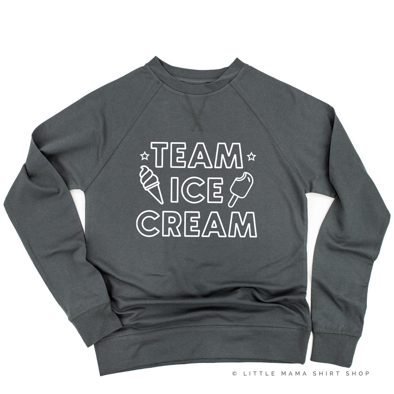 TEAM ICE CREAM - Single Cone on Back - Lightweight Pullover Sweater