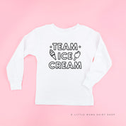 Team Ice Cream - Single Cone on Back - Child Long Sleeve Tee