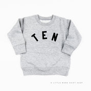 BIRTHDAY NUMBER - BLOCK FONT - Child Sweater Little Mama Shirt Shop