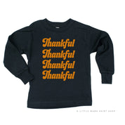 Thankful (x4) - Long Sleeve Child Shirt Little Mama Shirt Shop