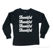 Thankful (x4) - Long Sleeve Child Shirt Little Mama Shirt Shop