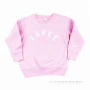 BIRTHDAY NUMBER - BLOCK FONT - Child Sweater Little Mama Shirt Shop