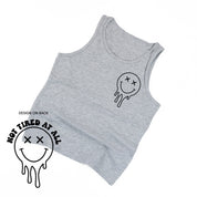 Not Tired At All (w/ Melty X Eye Smiley) -  YOUTH JERSEY TANK Little Mama Shirt Shop