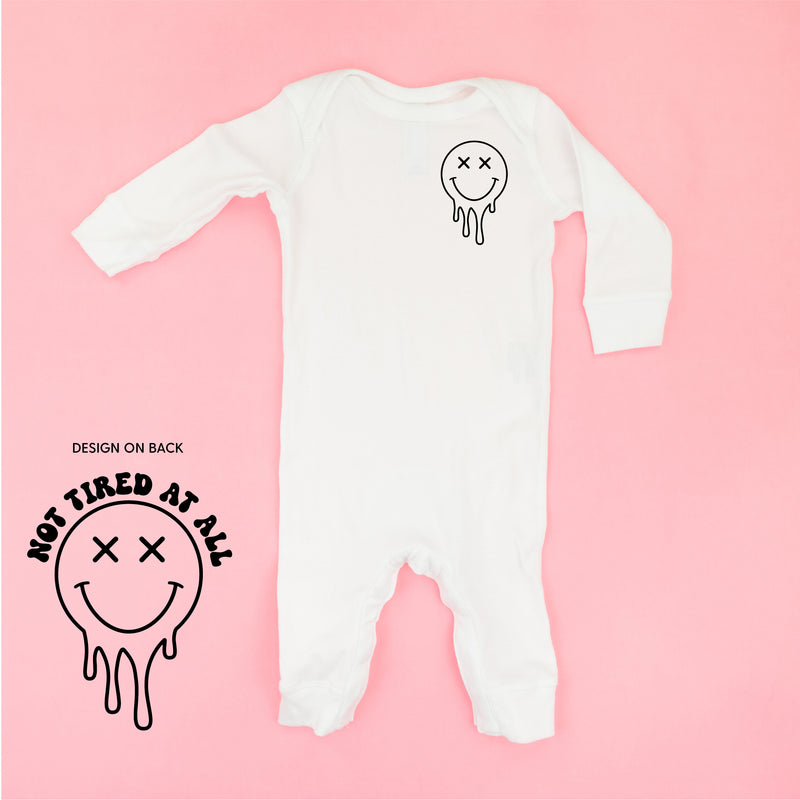 NOT TIRED AT ALL (w/ Melty X Eye Smiley) - One Piece Baby Sleeper