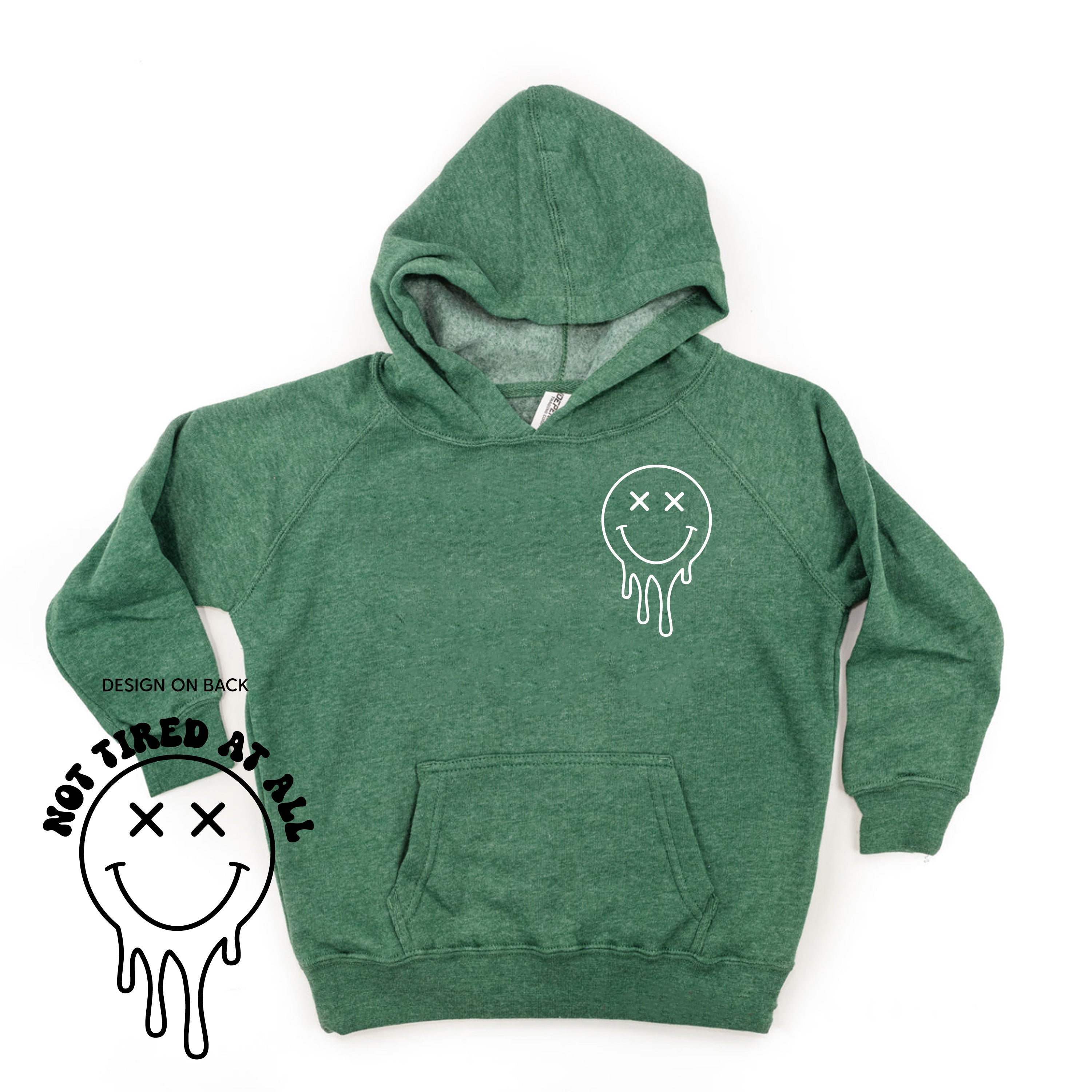 Not Tired At All (w/ Melty X Eye Smiley) - Child Hoodie Little Mama Shirt Shop