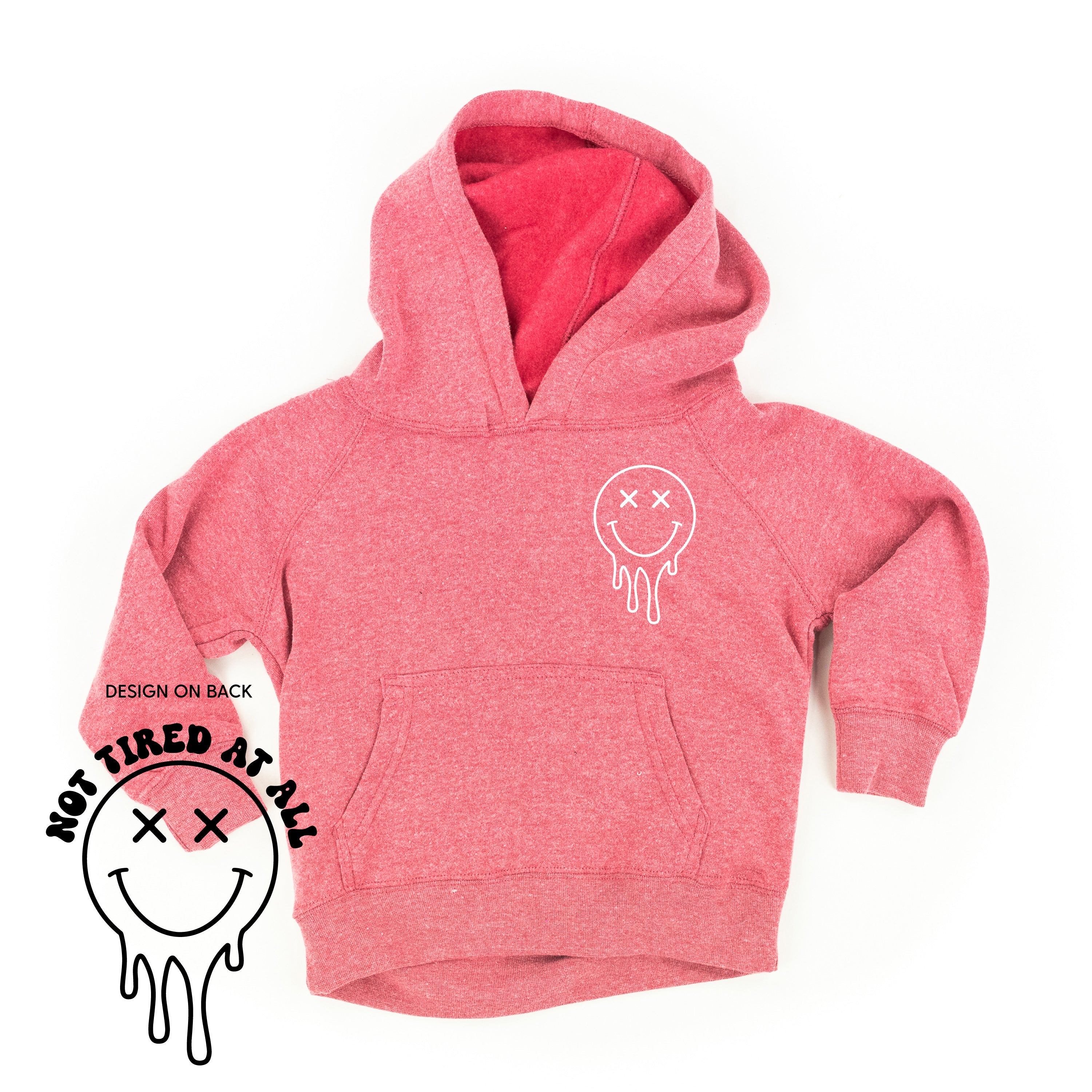 Not Tired At All (w/ Melty X Eye Smiley) - Child Hoodie Little Mama Shirt Shop