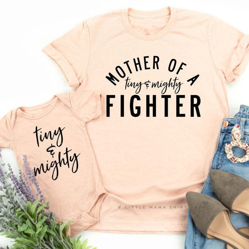 Mother of a Tiny and Mighty Fighter - Tiny and Mighty | Set of 2 Shirts