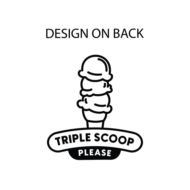 Ice Cream Truck - Triple Scoop on Back - Unisex Tee