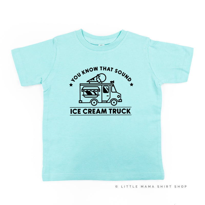 Ice Cream Truck - Triple Scoop on Back - Short Sleeve Child Shirt