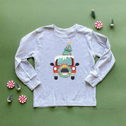 Vintage Christmas Truck - Child LONG SLEEVE Tee Little Mama Shirt Shop