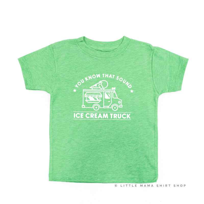 Ice Cream Truck - Triple Scoop on Back - Short Sleeve Child Shirt
